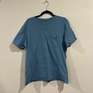 Rag & Bone Pocket Tee Shirt Blue Large